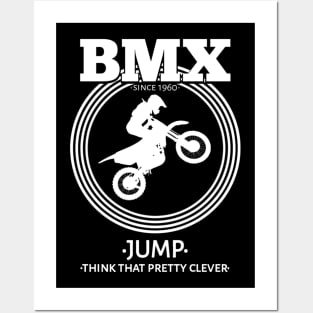 BMX Jump White Posters and Art